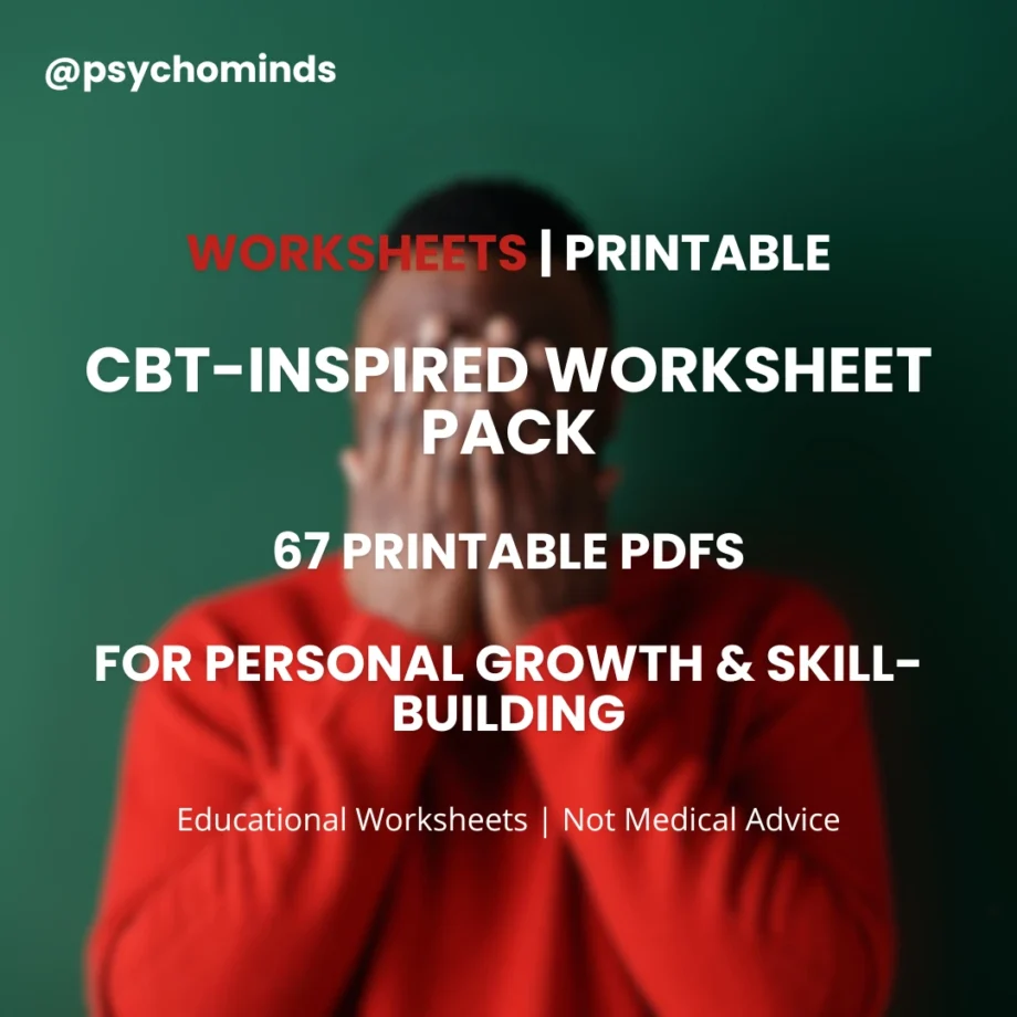 CBT Worksheets Mega Bundle – 67 Printable PDFs for Personal Growth & Skill-Building