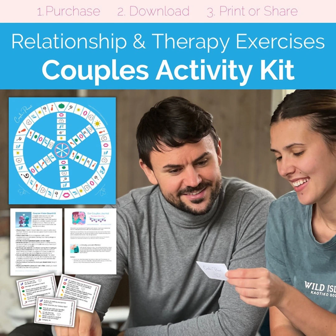 Couples Activity Kit | Couples Therapy Exercises | Couples Communication Prompts